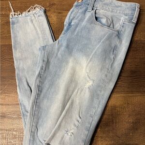 American Eagle Outfitters Blue Skinny Jeans Distressed